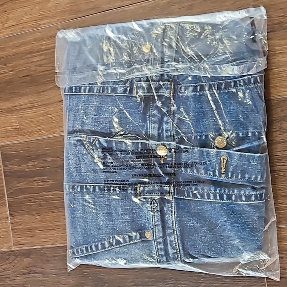 TRUE RELIGION DENIM FLARE JUMPSUIT SIZE SMALL COLOR GHOST WAVE - Picture 16 of 16